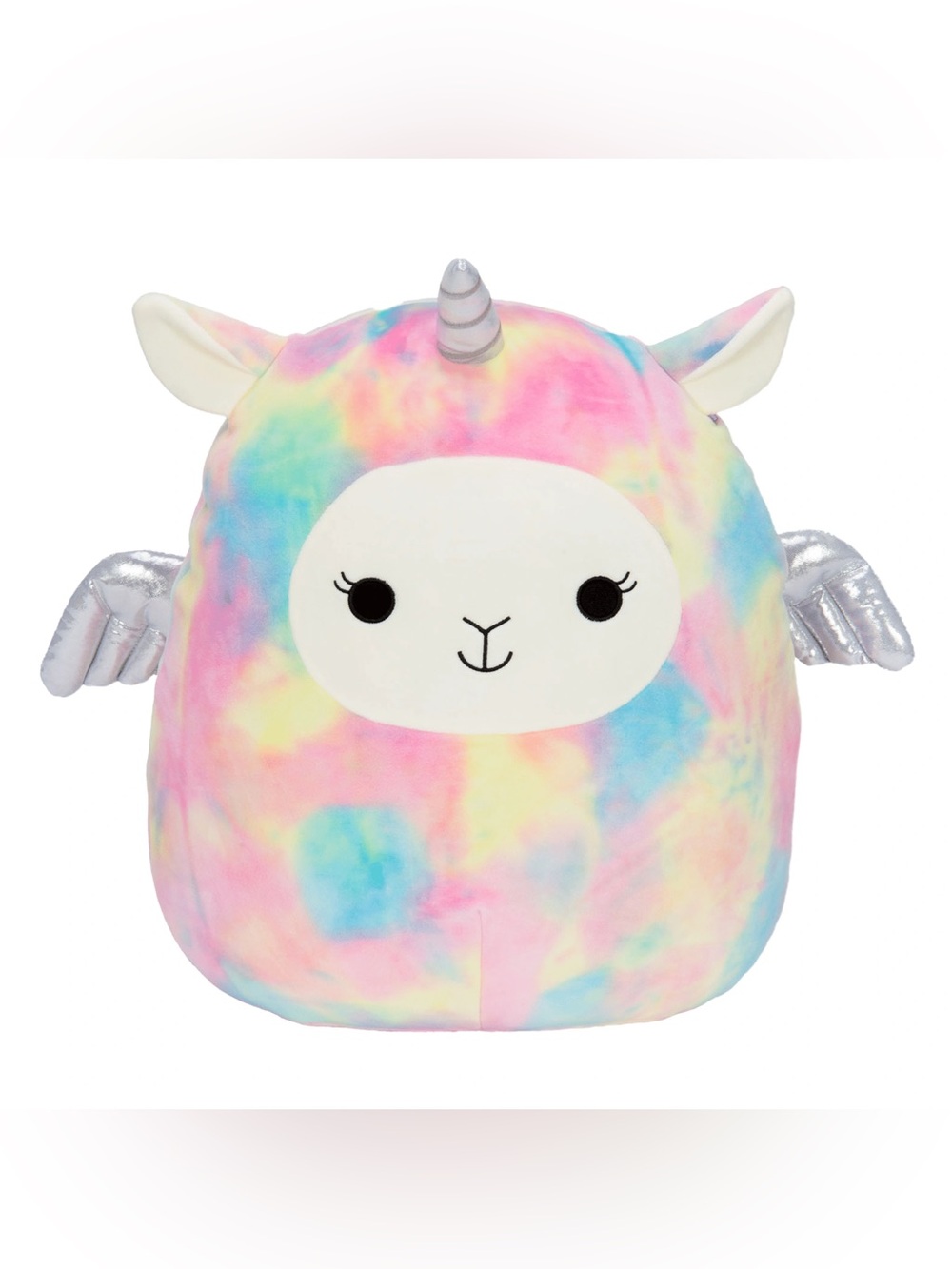Squishmallow Tags on Lucy May Plush Llama Pegacorn Rainbow, XL Jumbo 19 inches